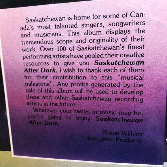 80's "Saskatchewan After Dark" Record - 2 albums - SK Compilation - Sask Music - Picture 7 of 10